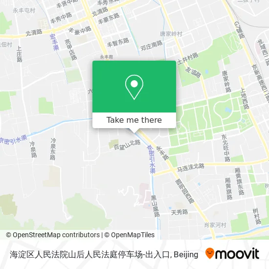 海淀区人民法院山后人民法庭停车场-出入口 map
