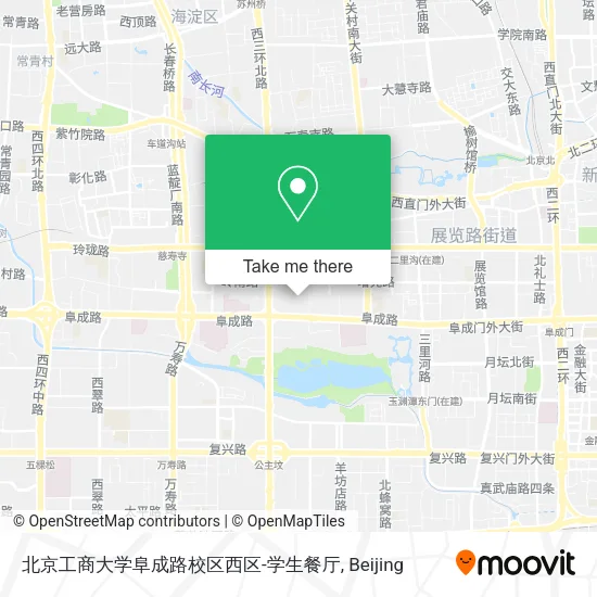 北京工商大学阜成路校区西区-学生餐厅 map