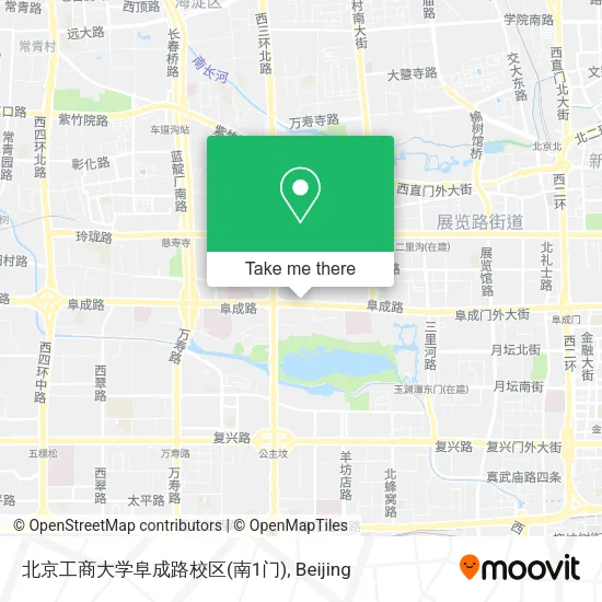 北京工商大学阜成路校区(南1门) map