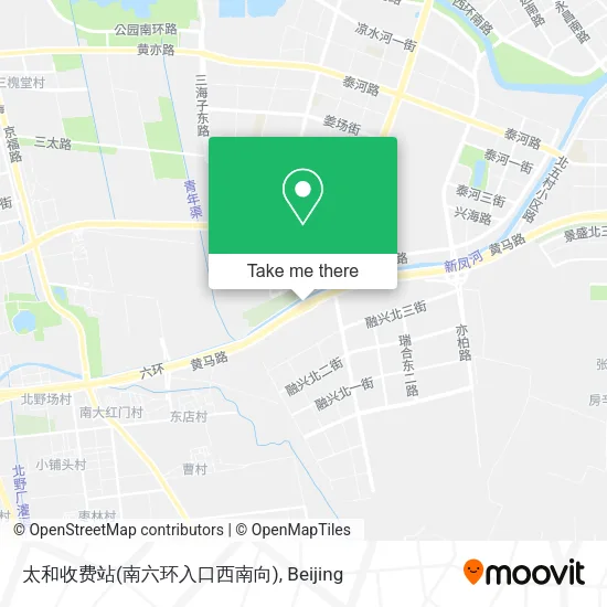 太和收费站(南六环入口西南向) map