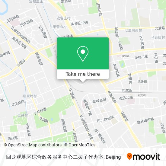 回龙观地区综合政务服务中心二拨子代办室 map