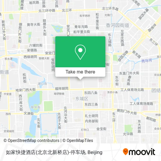 如家快捷酒店(北京北新桥店)-停车场 map