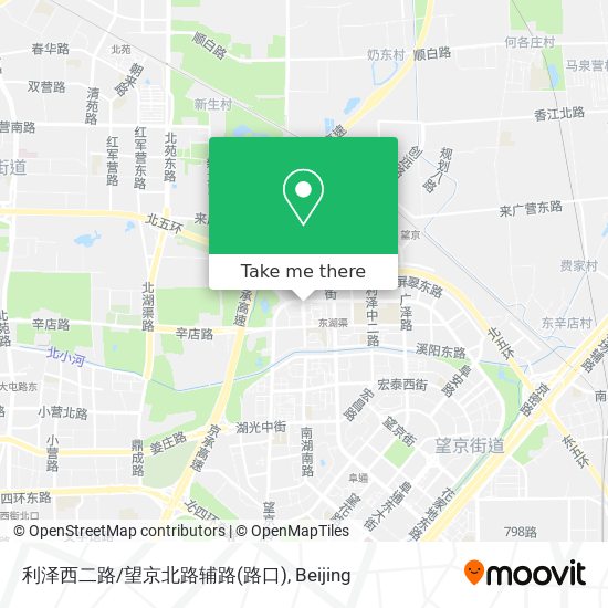 利泽西二路/望京北路辅路(路口) map