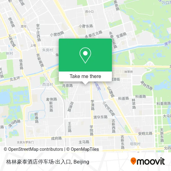 格林豪泰酒店停车场-出入口 map