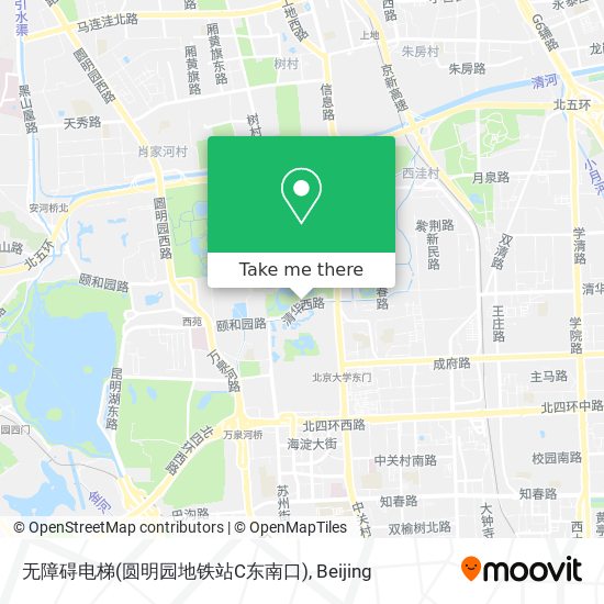 无障碍电梯(圆明园地铁站C东南口) map