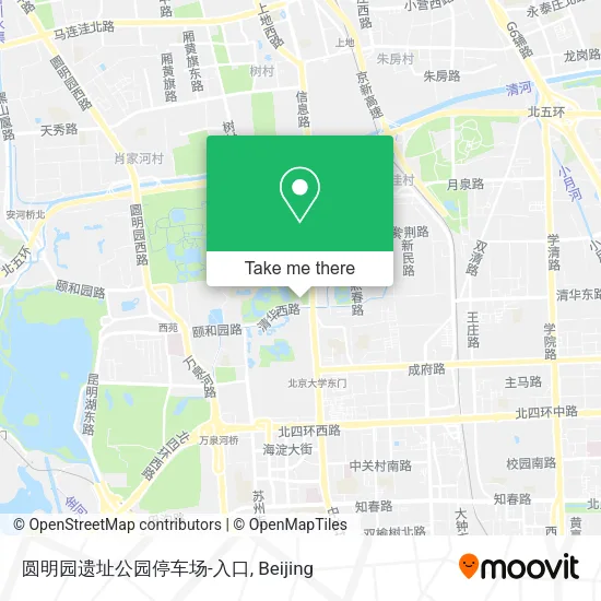 圆明园遗址公园停车场-入口 map