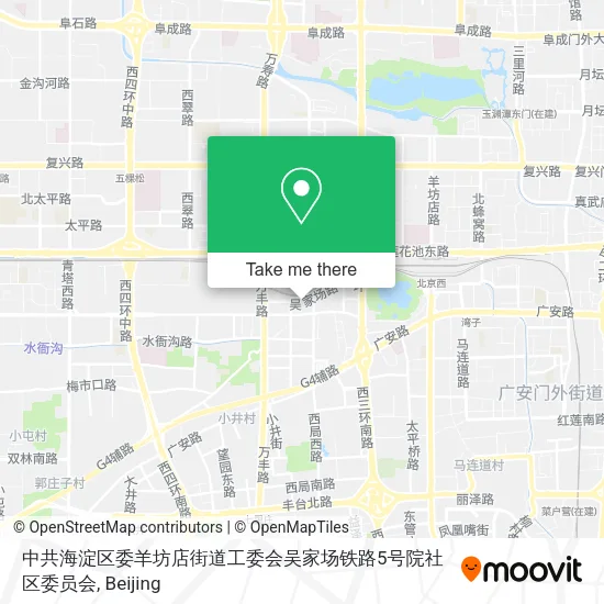 中共海淀区委羊坊店街道工委会吴家场铁路5号院社区委员会 map