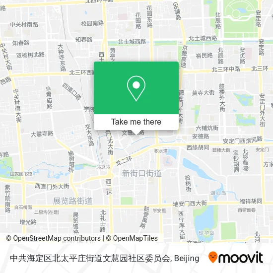 中共海定区北太平庄街道文慧园社区委员会 map