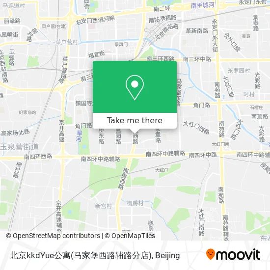 北京kkdYue公寓(马家堡西路辅路分店) map
