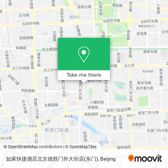 如家快捷酒店北京德胜门外大街店(东门) map