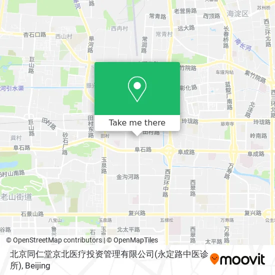 北京同仁堂京北医疗投资管理有限公司(永定路中医诊所) map