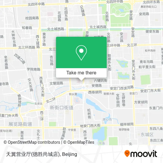 天翼营业厅(德胜尚城店) map
