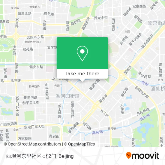 西坝河东里社区-北2门 map