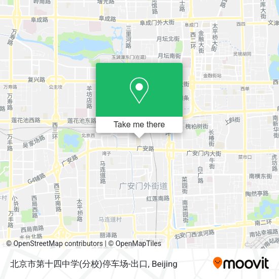 北京市第十四中学(分校)停车场-出口 map