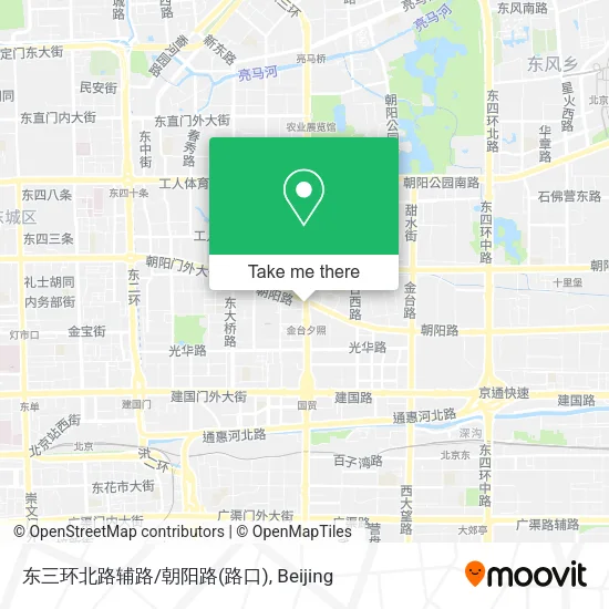东三环北路辅路/朝阳路(路口) map