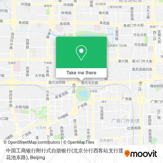 中国工商银行附行式自助银行(北京分行西客站支行莲花池东路) map