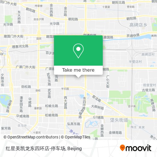 红星美凯龙东四环店-停车场 map