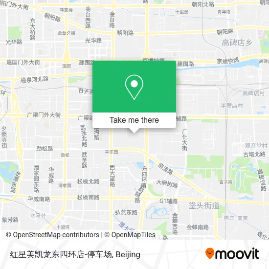 红星美凯龙东四环店-停车场 map