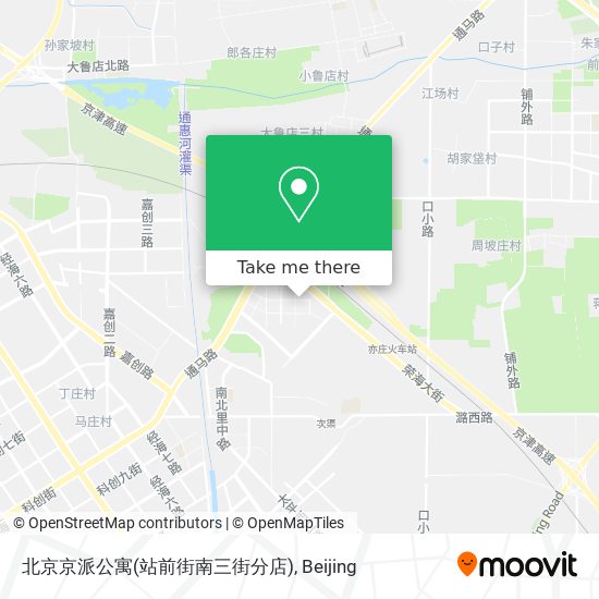 北京京派公寓(站前街南三街分店) map