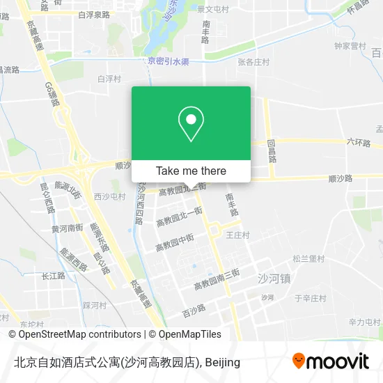 北京自如酒店式公寓(沙河高教园店) map