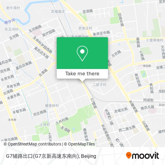 G7辅路出口(G7京新高速东南向) map
