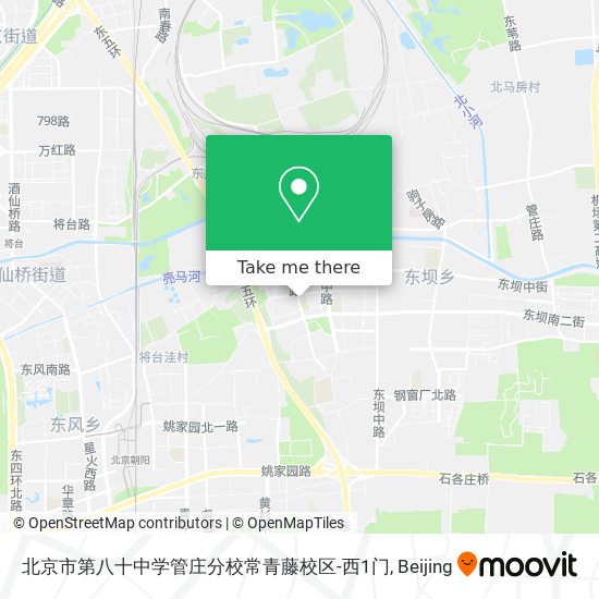 北京市第八十中学管庄分校常青藤校区-西1门 map