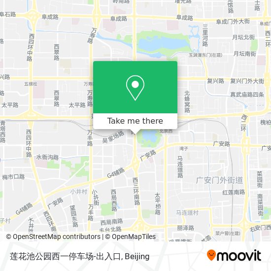 莲花池公园西一停车场-出入口 map