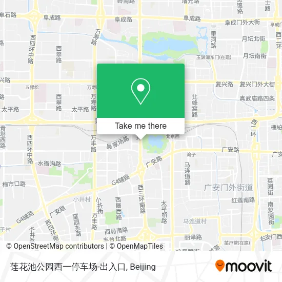 莲花池公园西一停车场-出入口 map
