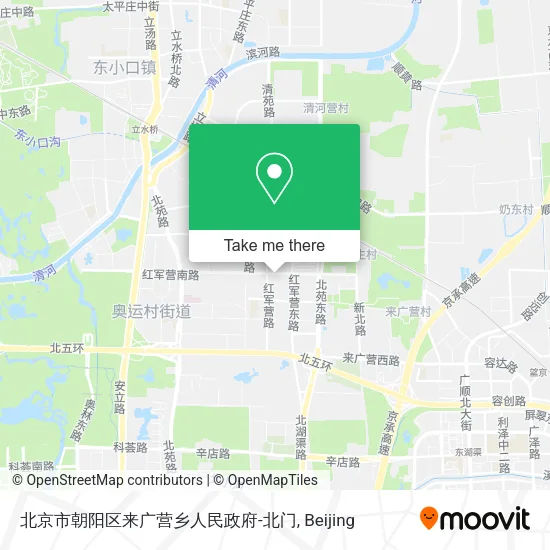 北京市朝阳区来广营乡人民政府-北门 map