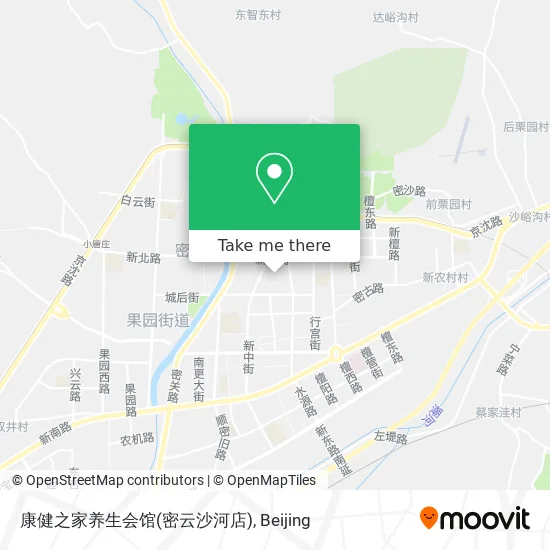 康健之家养生会馆(密云沙河店) map
