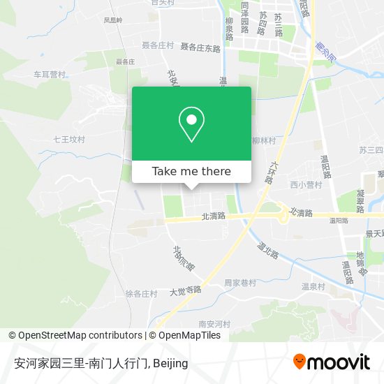 安河家园三里-南门人行门 map
