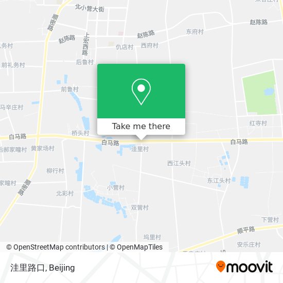 洼里路口 map