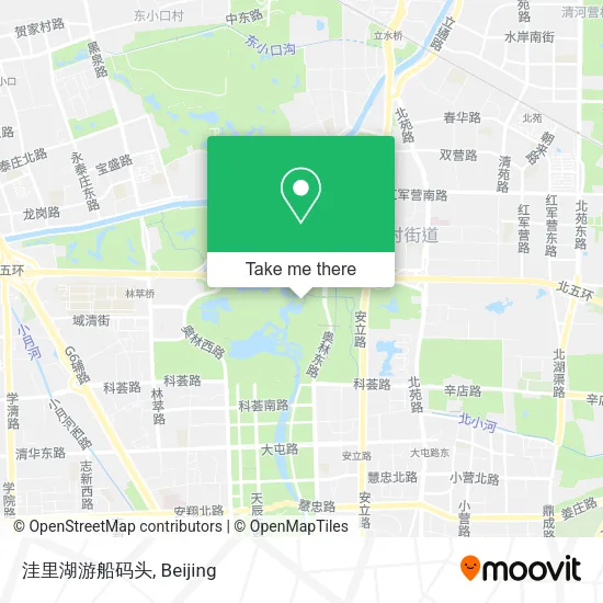 洼里湖游船码头 map