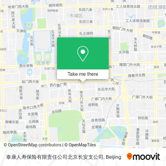 泰康人寿保险有限责任公司北京长安支公司 map