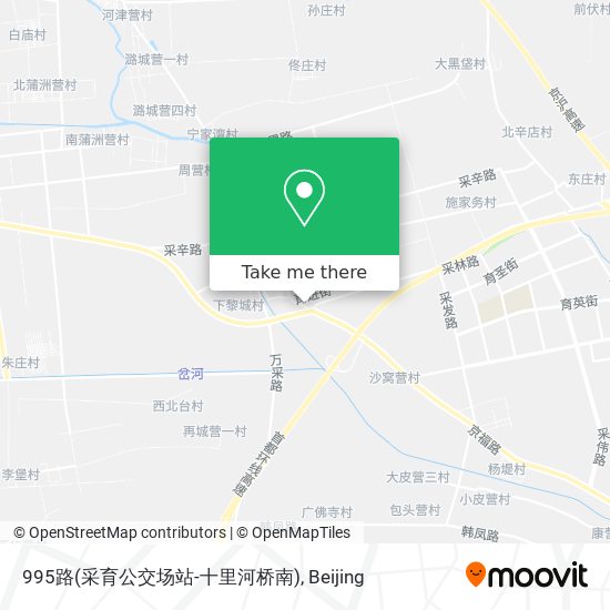 995路(采育公交场站-十里河桥南) map