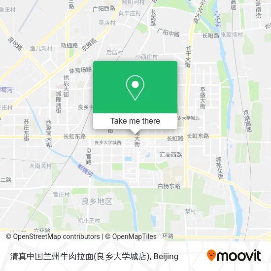 清真中国兰州牛肉拉面(良乡大学城店) map