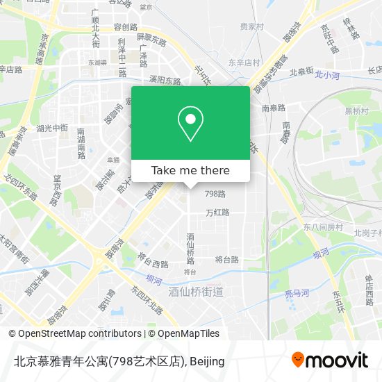 北京慕雅青年公寓(798艺术区店) map