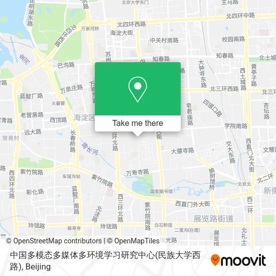 中国多模态多媒体多环境学习研究中心(民族大学西路) map