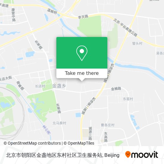 北京市朝阳区金盏地区东村社区卫生服务站 map