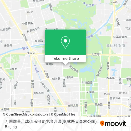 万国群星足球俱乐部青少培训课(奥林匹克森林公园) map