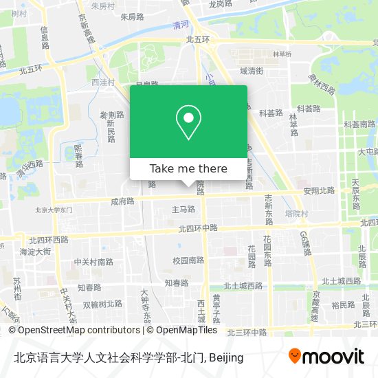 北京语言大学人文社会科学学部-北门 map