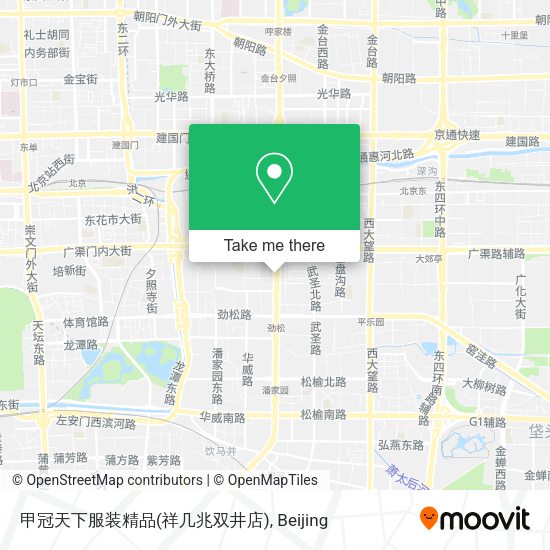 甲冠天下服装精品(祥几兆双井店) map