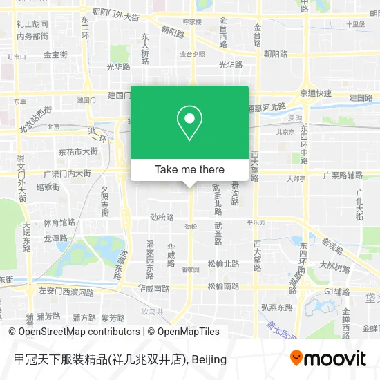 甲冠天下服装精品(祥几兆双井店) map