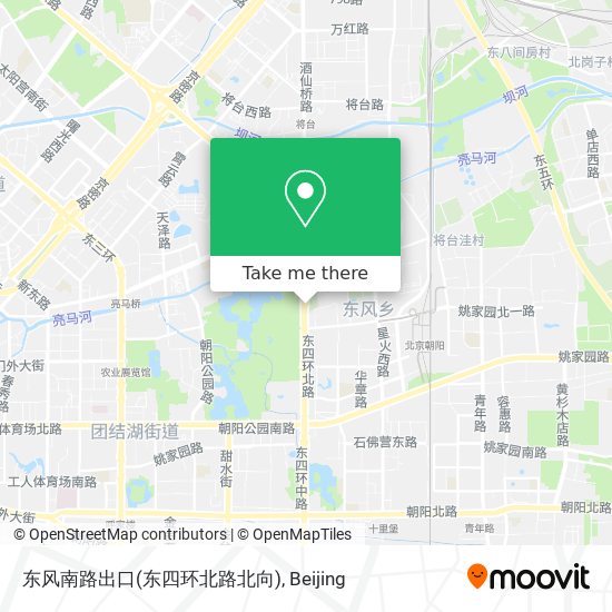 东风南路出口(东四环北路北向) map