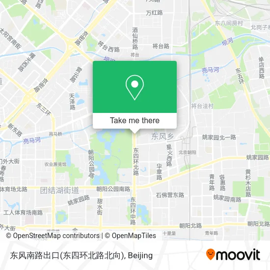 东风南路出口(东四环北路北向) map