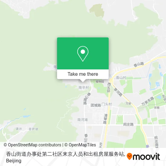 香山街道办事处第二社区来京人员和出租房屋服务站 map