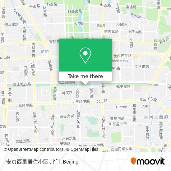 安贞西里居住小区-北门 map