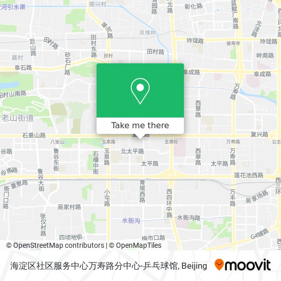 海淀区社区服务中心万寿路分中心-乒乓球馆 map