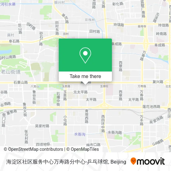 海淀区社区服务中心万寿路分中心-乒乓球馆 map