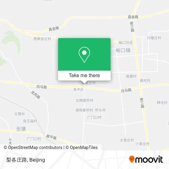 梨各庄路 map